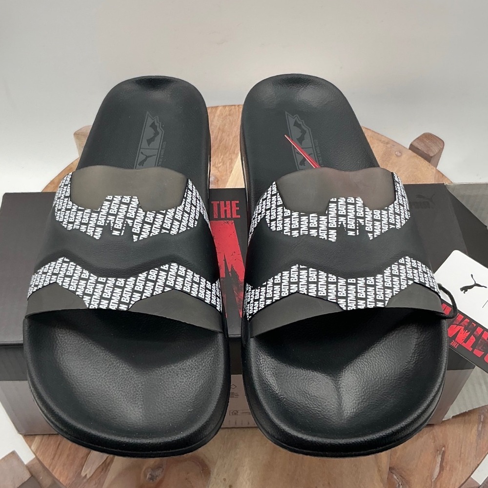Puma Leadcat 2.0 Batman Mens Slides Black Iron Gate 382544 01 Sandals US 8